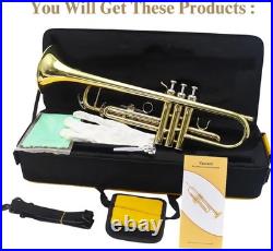 Bb Standard Trumpet Set, Band & Orchestra Musical Instruments for Beginners or