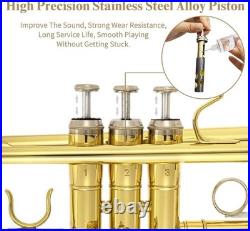 Bb Standard Trumpet Set, Band & Orchestra Musical Instruments for Beginners or
