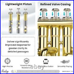 Bb Standard Trumpet Set Brass Trumpets for Beginner Student, Brass Trumpet I