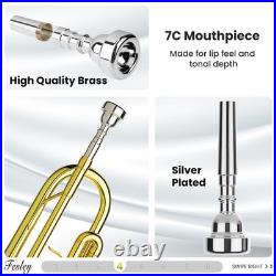 Bb Standard Trumpet Set Brass Trumpets for Beginner Student, Brass Trumpet I