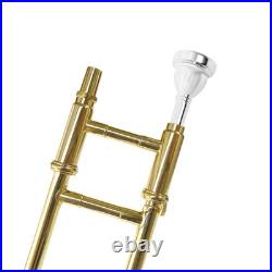 Bb Tenor Slide Trombone Full Kit with Mouthpiece Gloves & Cleaner, Golden