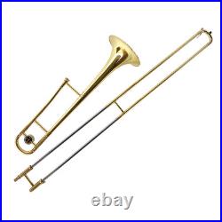 Bb Tenor Slide Trombone Full Kit with Mouthpiece Gloves & Cleaner, Golden