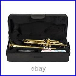 Bb Trumpet Brass -Brand New 2022 Student Advanced Band Concert Golden Trumpet