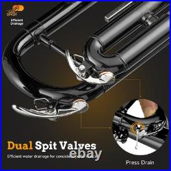 Bb Trumpet Instrument Trompeta Student Trumpet with Hard Case 7C Mouthpiece Glo