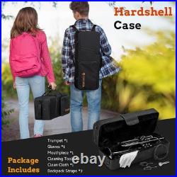 Bb Trumpet Instrument Trompeta Student Trumpet with Hard Case 7C Mouthpiece Glo