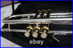 Bb Trumpet Silver Gold Plated Gold Button with 5c Trumpet Mouthpiece 2024 New