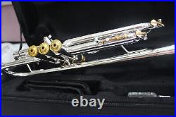 Bb Trumpet Silver Gold Plated Gold Button with 5c Trumpet Mouthpiece 2024 New