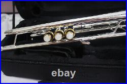 Bb Trumpet Silver Gold Plated Gold Button with 5c Trumpet Mouthpiece 2024 New