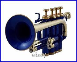 Bb low pitch brass-musical instrument 4 VALVE PICCOLO brass made WITH CASE, MP