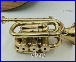 Beautiful Vintage Professional Trumpet Brass Polished With Mouthpiece Decorative