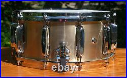 Bell Brass 3mm Cast 6.5x14 Snare Drum With Tama Hardware Gorgeous! Excellent