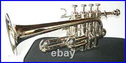 Best Quality Picollo BB Piccolo Trumpet Silver Finish With Mouth Piece and Case