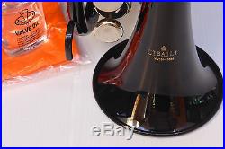 Black CIBAILI Bb Pocket Trumpet Great Quality Horn Brand New with Case
