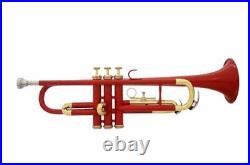 Black Friday New Red Brass Finish Bb- Flat-trumpet Free Hard Case+mouthpiece