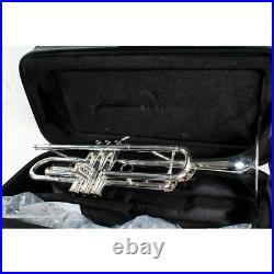 Blessing BTR-1460 Bb Trumpet Silver plated Yellow Brass Bell 194744485008 OB