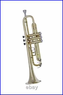 Brand New Bb Trumpet Brass Finish Bb Trumpet With Free HARD CASE +MOUTHPIECE