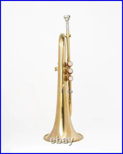 Brass Bb Flugelhorn 3 Valves Classy Look gift! Jazz Band Instrument With Case
