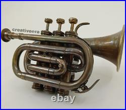 Brass Trumpet Antique Pocket Decorative Trumpet Mouthpiece Vintage Gift