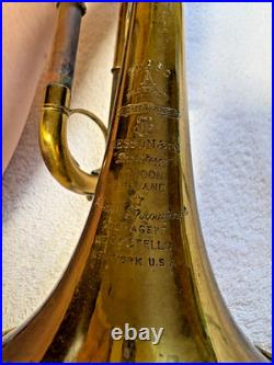 Brass Trumpet and case by Besson & Co. (London, England) prototype c1934-35