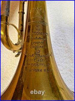Brass Trumpet and case by Besson & Co. (London, England) prototype c1934-35