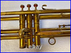 Brass Trumpet and case by Besson & Co. (London, England) prototype c1934-35
