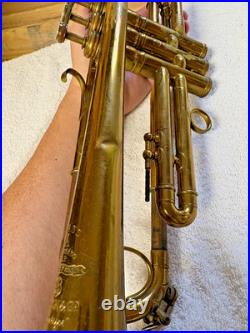 Brass Trumpet and case by Besson & Co. (London, England) prototype c1934-35