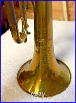 Brass Trumpet and case by Besson & Co. (London, England) prototype c1934-35