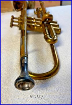 Brass Trumpet and case by Besson & Co. (London, England) prototype c1934-35