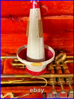 Brass Trumpet and case by Besson & Co. (London, England) prototype c1934-35