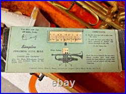 Brass Trumpet and case by Besson & Co. (London, England) prototype c1934-35