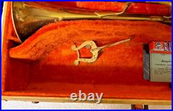 Brass Trumpet and case by Besson & Co. (London, England) prototype c1934-35
