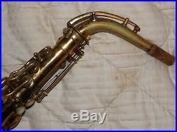 Buescher, Art Deco Aristocrat Alto Saxophone #270XXX, Worn Laquer, Plays Great