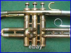 Buescher Model 207 Aristocrat Trumpet 1950 Refurbished Case & Bach 7C MP