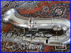 Buescher Silver Plated True Tone Tenor Saxophone Sax Front F Just Refurbished