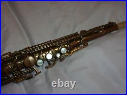 Buescher True Tone Bb Soprano Sax/Saxophone, Snap-In Pads, Plays Great