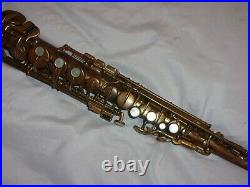 Buescher True Tone Bb Soprano Sax/Saxophone, Snap-In Pads, Plays Great