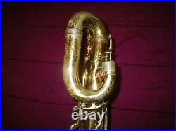C. 1955 King Zephyr Baritone Bari Saxophone Double Tenon Neck For Restoration