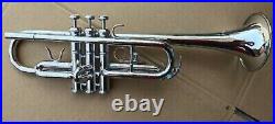 C- Trumpet Musical instrument CHROME Finish Bb with Mouthpiece