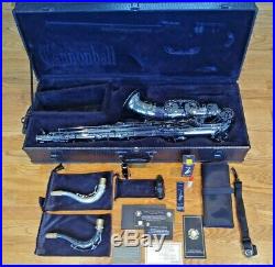 Cannonball Big Bell Series Tenor Saxophone Black Ice Nickel Plate BEAUTIFUL