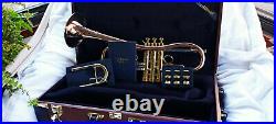 Carol Brass Eurobell Bb Professional Trumpet In Lacquer Model-Mint! See Video