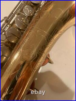 Cg Conn Elkhart 10m Naked Lady Tenor Saxophone Original Lacquer