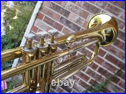 Clean/Lubricated Blessing B-125 Trumpet withNew Accessories Made in the USA