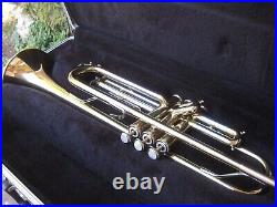 Clean/Lubricated Blessing B-125 Trumpet withNew Accessories Made in the USA