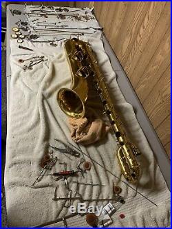 Conn 12M Baritone Saxophone Complete Overhaul Chocolate Roo Pads