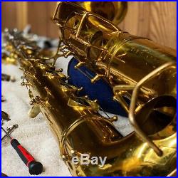 Conn 12M Baritone Saxophone Complete Overhaul Chocolate Roo Pads
