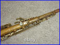 Conn Chu Bb Soprano Sax/Saxophone, Bare Brass, Plays Great
