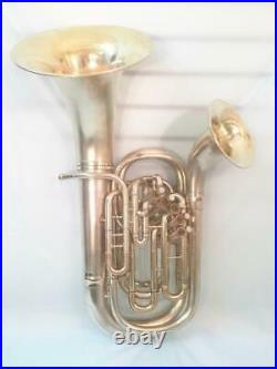 Conn Double Bell Euphonium-Gold Plated-Engraved-Made 1913-Clean-Playable-withCase