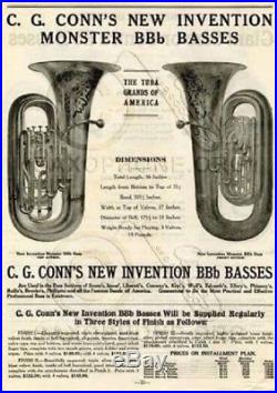 Conn New Invention 4 Valve BBb Tuba, 1913