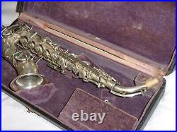 Conn Pan American Silver Curved Bb Soprano Sax/Saxophone, Plays Great