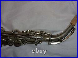 Conn Pan American Silver Curved Bb Soprano Sax/Saxophone, Plays Great